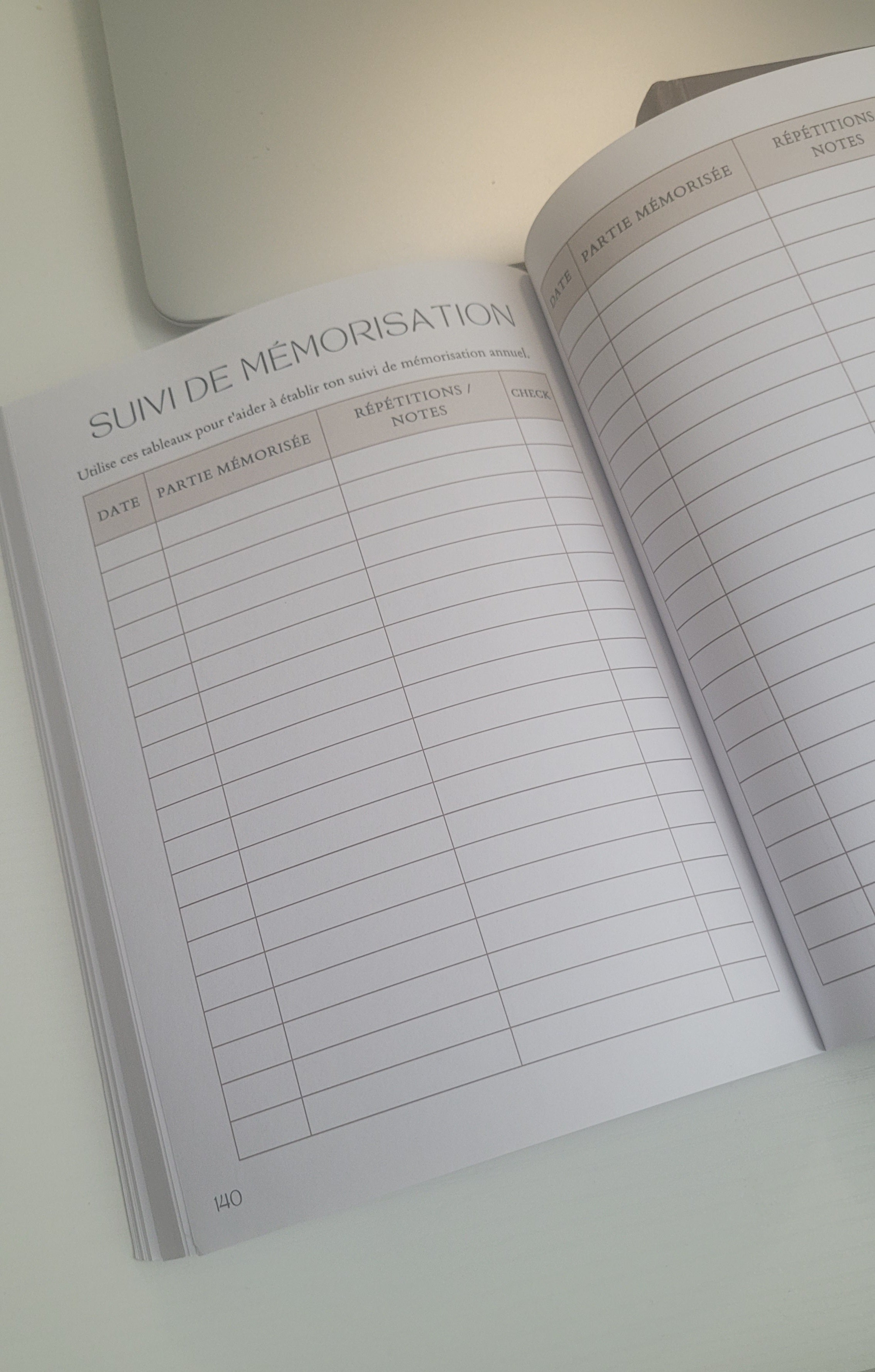 Livret semainier "Mon programme Coran" premium