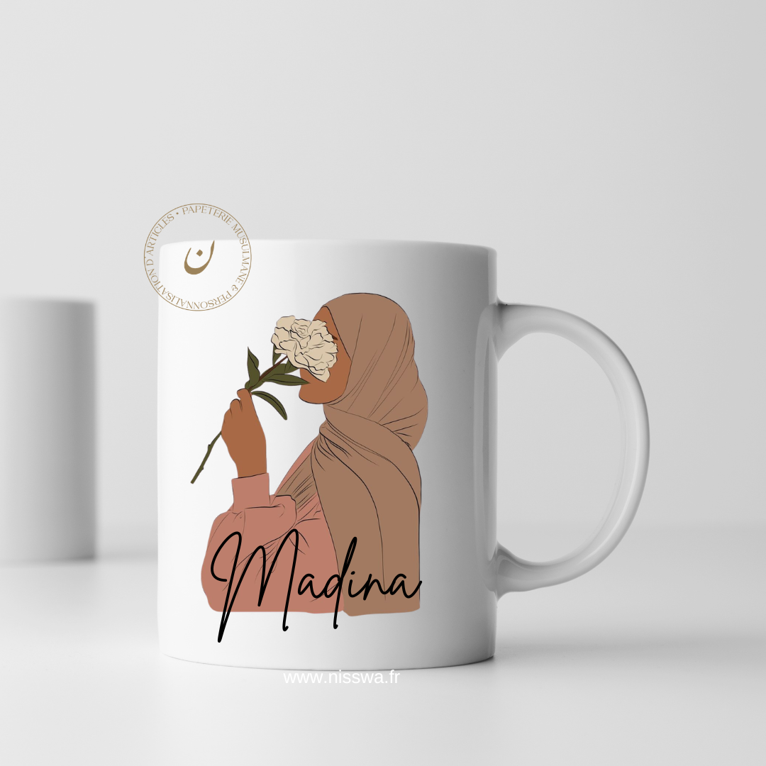 Mug personnalisé - Hijab- Fleur