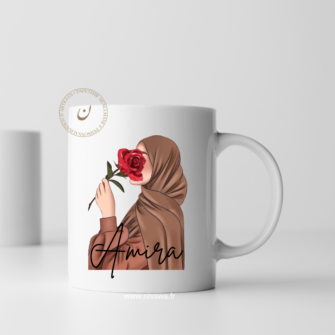 Mug personnalisé- Hijab- Fleur 2