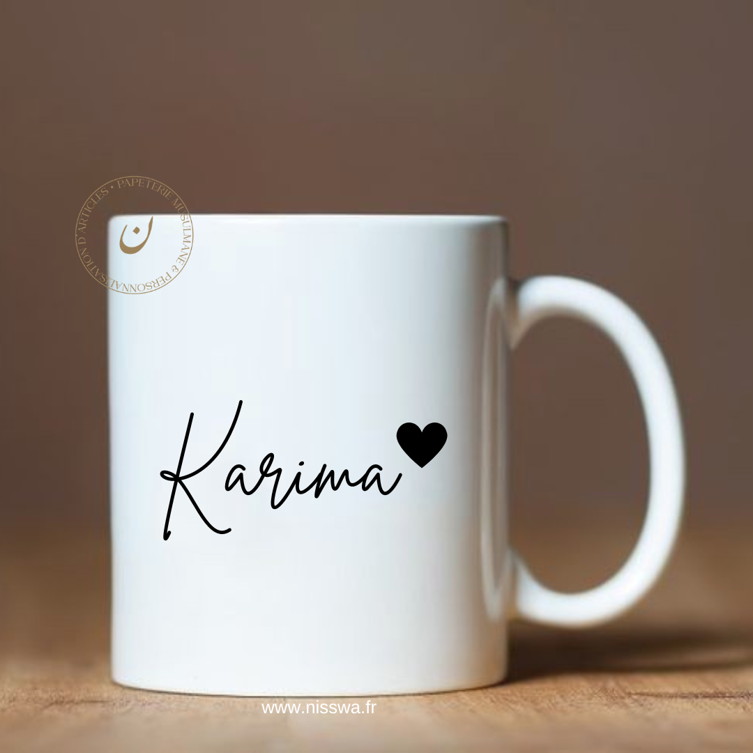 Mug personnalisé sur les deux faces -  Amitié coeur