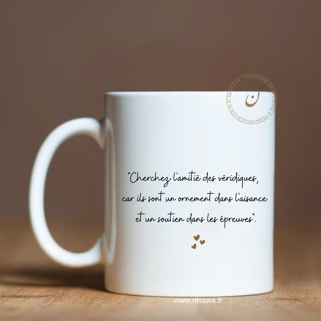 Mug personnalisé sur les deux faces -  Amitié coeur
