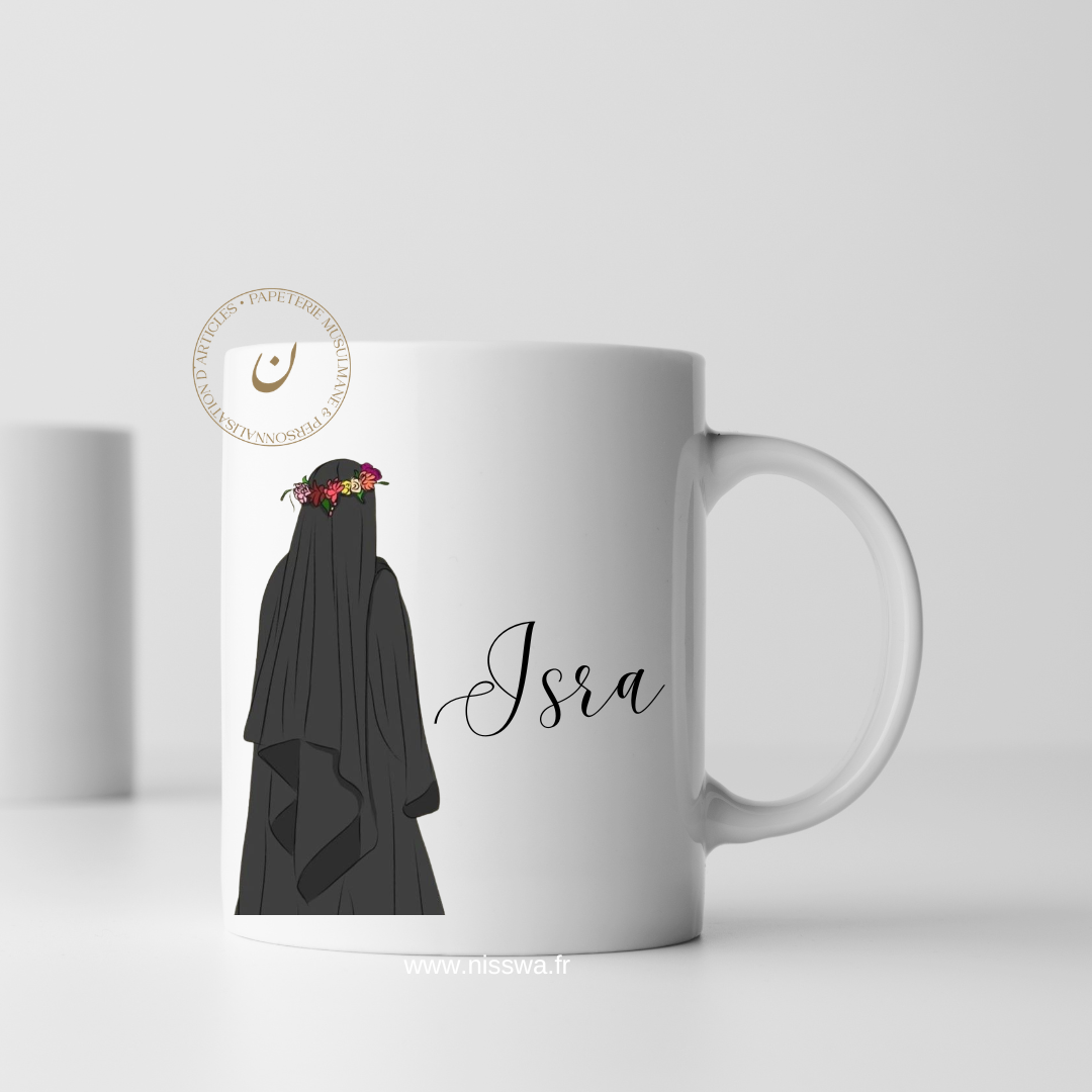 Mug personnalisé - couronne fleurs